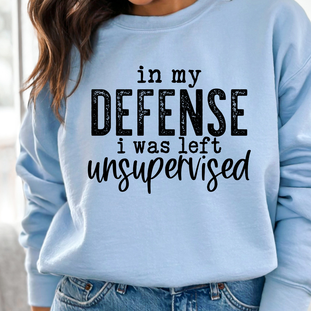 In My Defense Cozy Unisex Crewneck