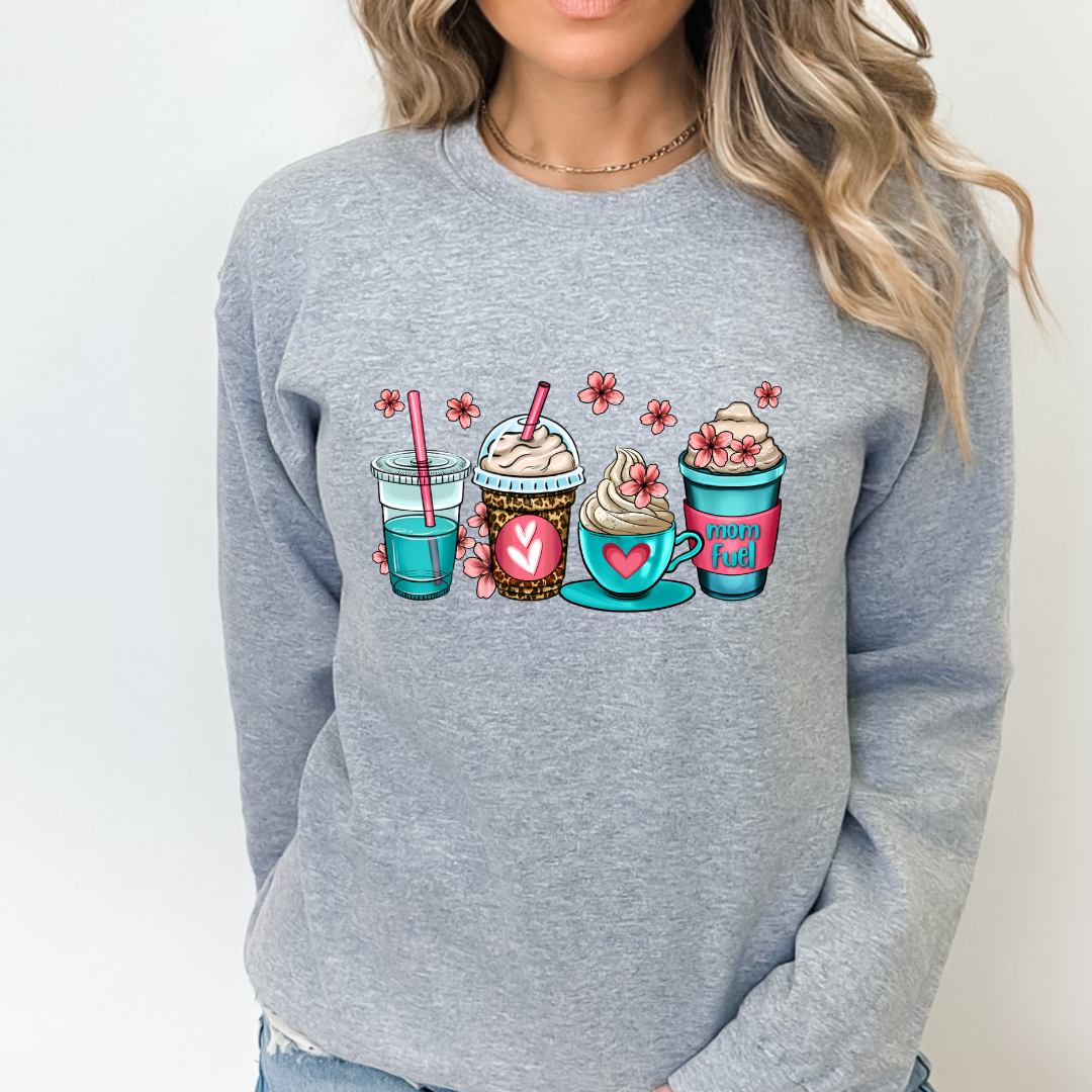 Mom Fuel Cozy Unisex Crewneck