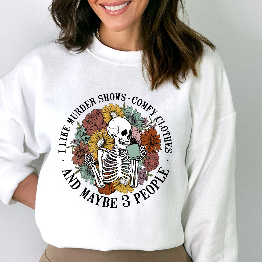 I Like Murder Shows Cozy Unisex Crewneck