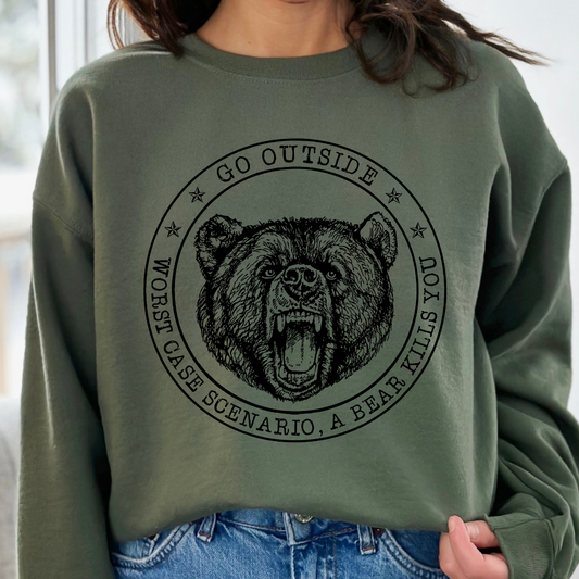 Go Outside Cozy Unisex Crewneck