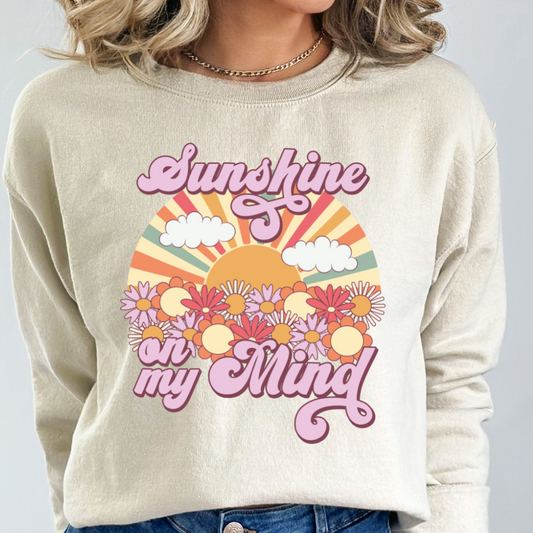 Sunshine On My Mind Cozy Unisex Crewneck