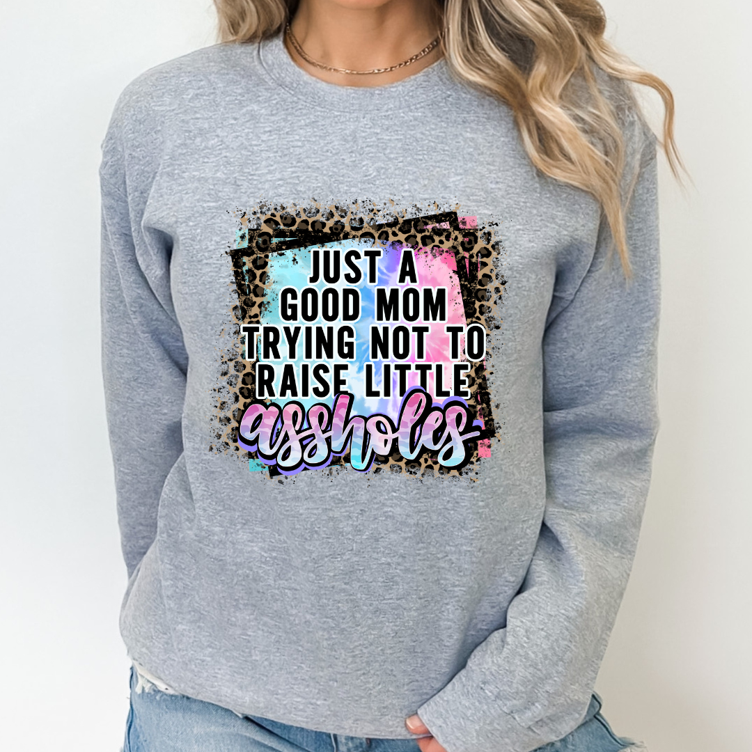 Just A Good Mom Cozy Unisex Crewneck